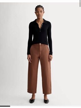 Everlane Utility Straight Leg Pant in Red